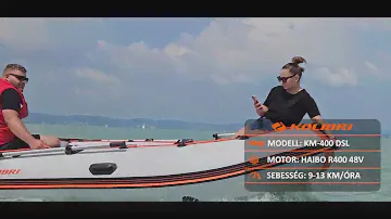 KOLIBRI KM-400 DSL GUMICSÓNAK + HAIBO R400 ELEKTROMOS CSÓNAKMOTOR