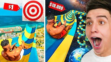 ВОДНАЯ ГОРКА ЗА 10$ vs 100$ vs 10.000$ ! САМЫЙ ДОРОГОЙ АКВАПАРК В МИРЕ (ГТА 5)