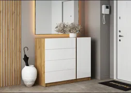 Комод Бостон белый глянец КМ 001
